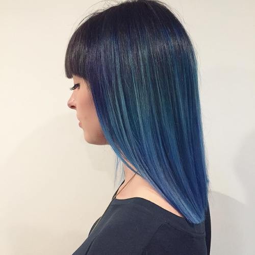 tinte azul para el pelo